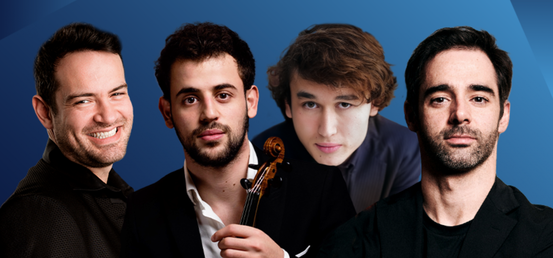Marc Bouchkov, Daniel Lozakovich y Yamen Saadi