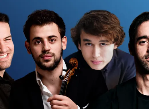 Marc Bouchkov, Daniel Lozakovich and Yamen Saadi